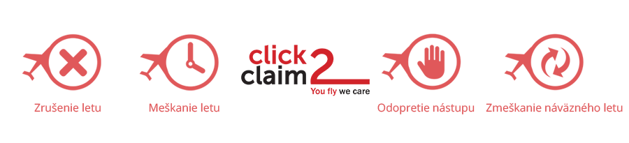 Click2Claim -
 kompenzácia za zrušenie a meškanie letu